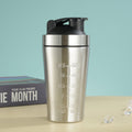 Stainless Steel Protein Shaker Bottle with Mixing Ball - Leak-Proof Gym & Sports Portable Shaker Cup