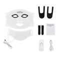 Silicone Red Light Therapy Mask 7 Color LED Face Mask Anti Aging Rejuvenation Brighten Facial Mask with Eye Protection Cushion