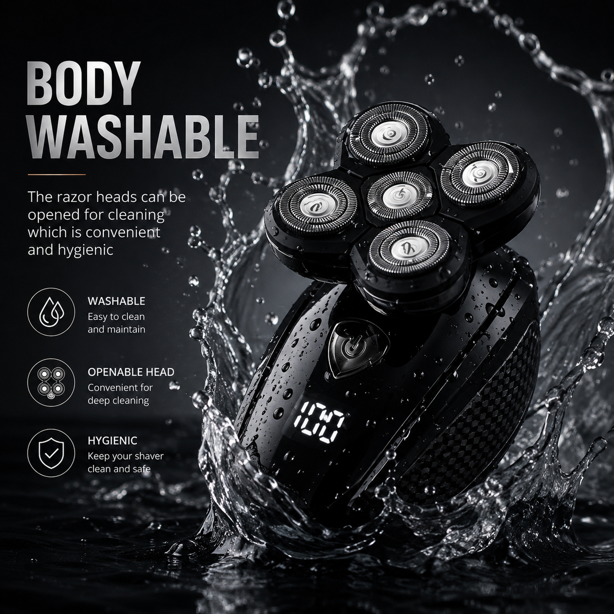 Pro Grooming Kit — 5-Head Electric Shaver & Multi-Tool