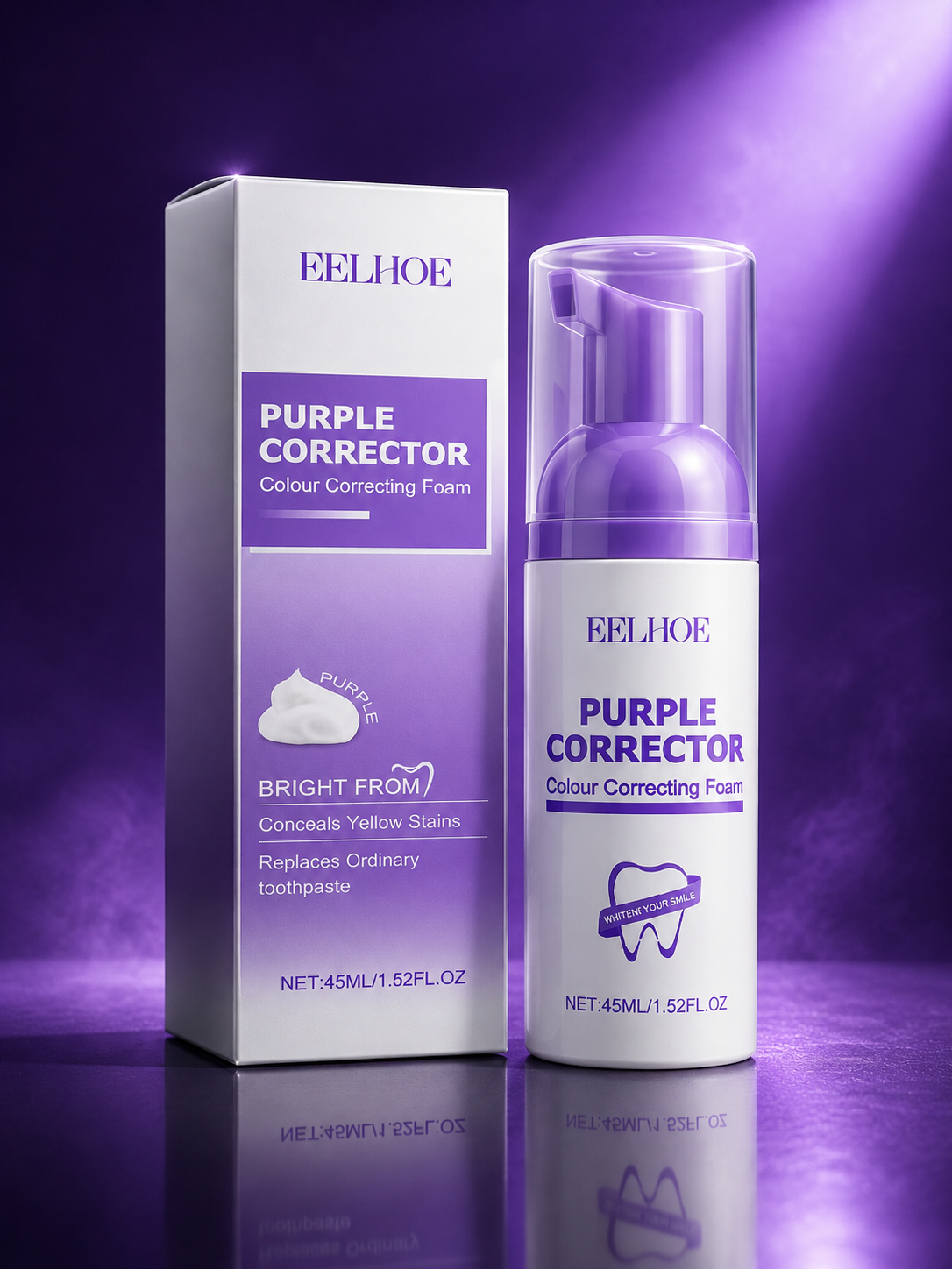 Mousse tonificante para limpieza y cuidado de dientes manchados, dientes amarillos por tabaco, mal aliento, mousse tonificante para dientes.