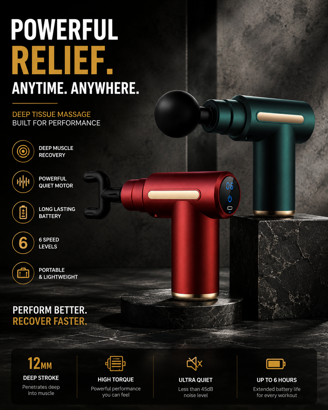 Deep Tissue Massage Gun
