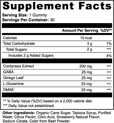 Gomitas Energéticas de Cordyceps