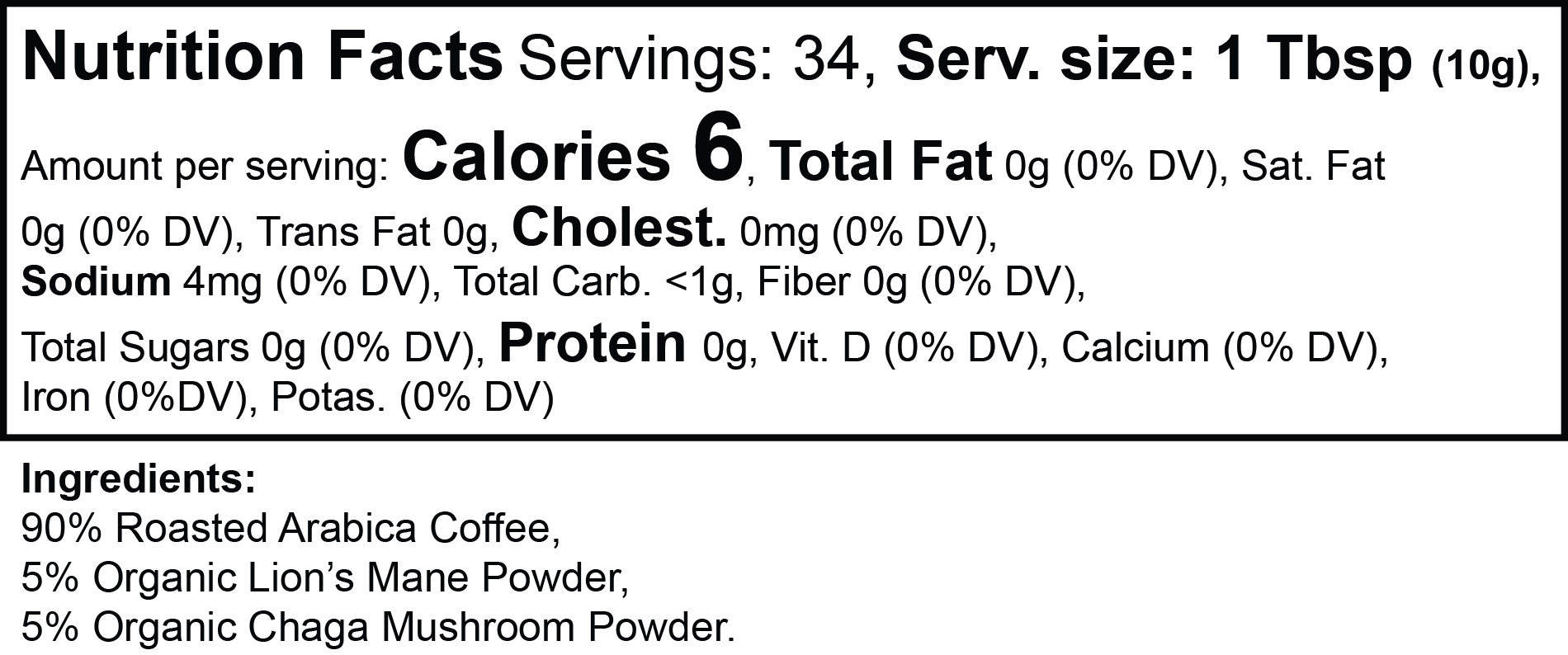 Café de Champiñones Vitality (Tostado Medio)